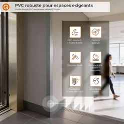 Corniere PVC 27x27mm , Profile d angle autocollant, Protection murale, 100 cm, beige-Quest Clearance