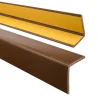 Quest Corniere PVC 40x40mm , Profile d angle autocollant, Protection murale, 180 cm, marron