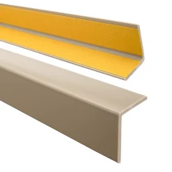 Quest Corniere PVC 40x40mm , Profile d angle autocollant, Protection murale, 180 cm, beige