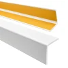 Quest Corniere PVC 40x40mm , Profile d angle autocollant, Protection murale, 200 cm, blanc