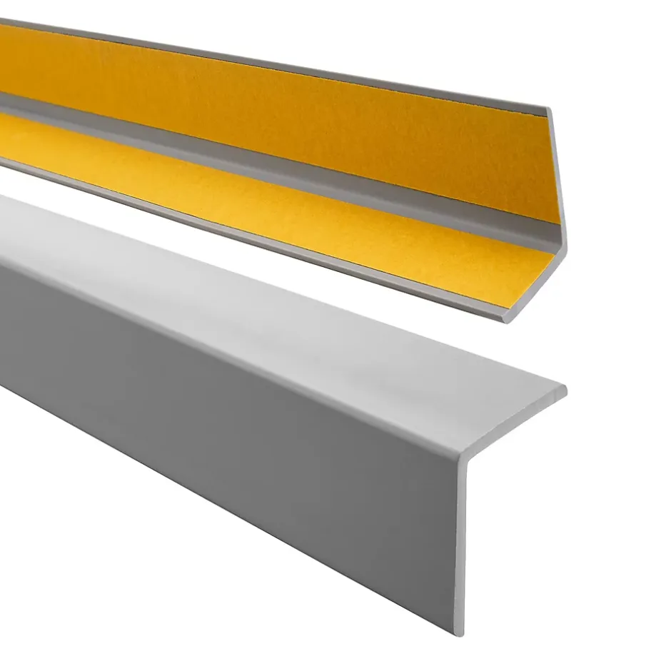 Corniere PVC 35x35mm , Profile d angle autocollant, Protection murale, 80 cm, gris-Quest Sale