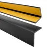 Corniere PVC 50x50mm , Profile d angle autocollant, Protection murale, 100 cm, noir-Quest Outlet