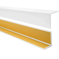 Cornière PVC 20x10mm , Autocollante, Protection coins et arêtes, 200 cm, blanc-Quest Best