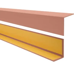 Quest Cornière PVC 20x20mm , Autocollante, Protection coins et arêtes, 100 cm, marron clair