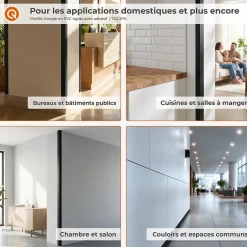 Cornière PVC 20x20mm , Autocollante, Protection coins et arêtes, 150 cm, beige-Quest Clearance