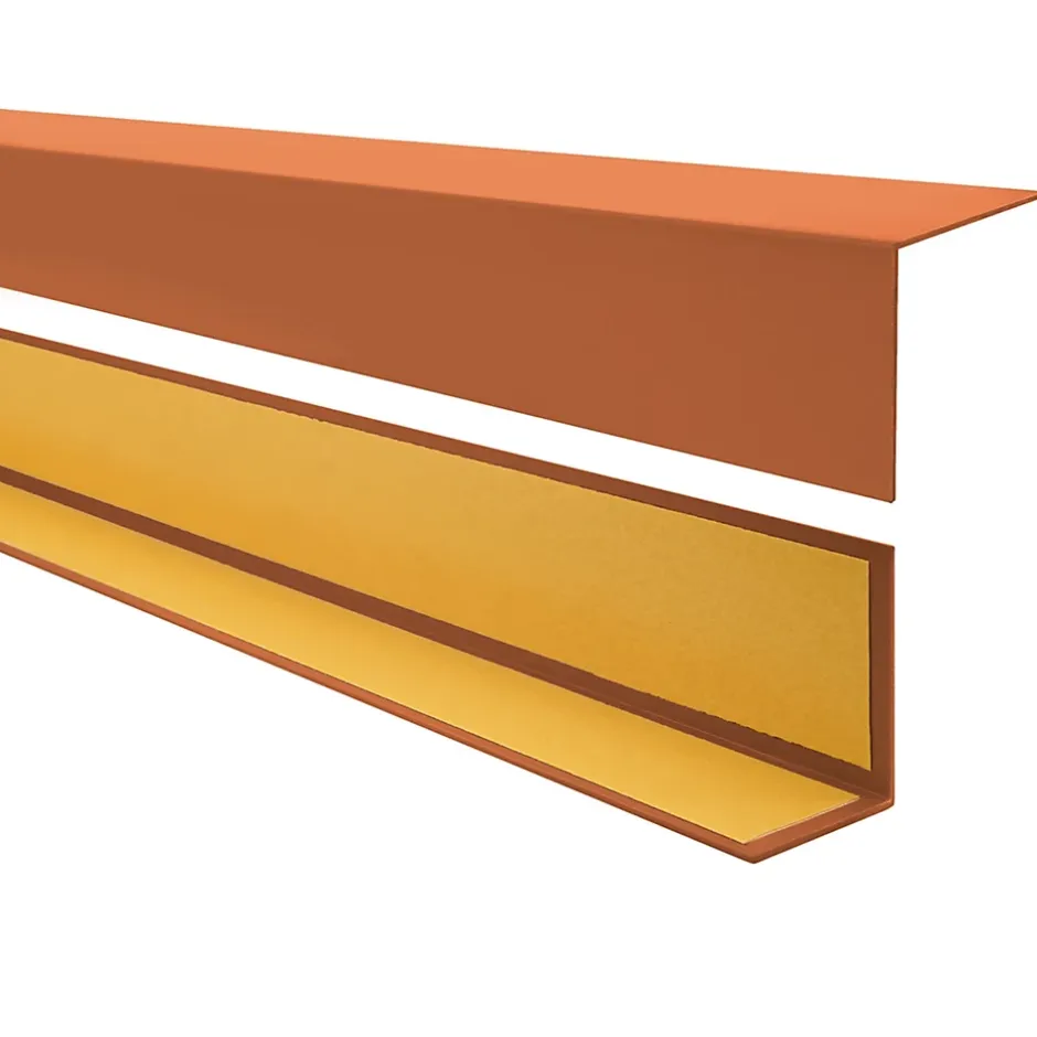 Cornière PVC 15x15mm , Autocollante, Protection coins et arêtes, 150 cm, brique-Quest New