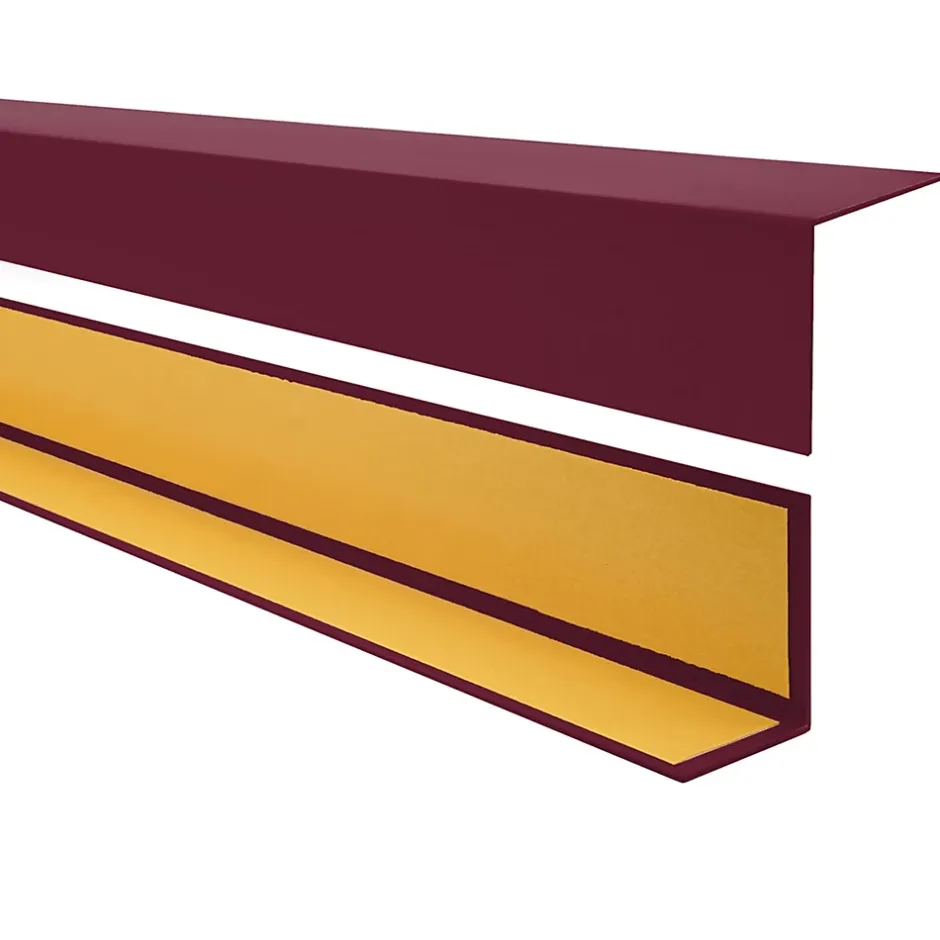 Quest Cornière PVC 15x15mm , Autocollante, Protection coins et arêtes, 150 cm, bordeaux