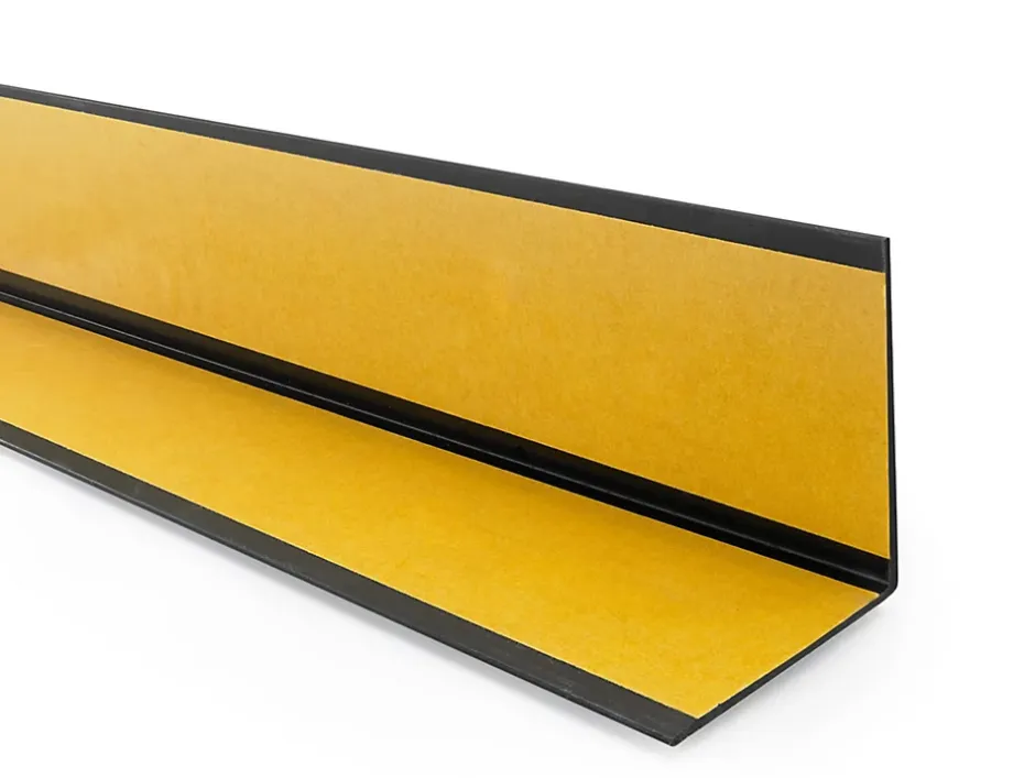 Cornière PVC 50x50mm , Autocollante, Protection coins et arêtes, 150 cm, noir-Quest Hot
