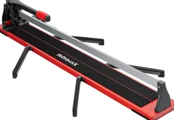 Giantex Coupe carrelage Manuel 1200mm, avec Lame en Carbure de Tungstène, avec Guide Coulissant et Échelle Amovible, 143 x 23 x 23 cm