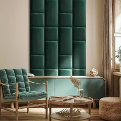 Coussin mural velours vert sapin - 60 x 30-Decoon Online