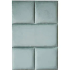 Decoon Coussin mural velours vert pastel - 30 x 30