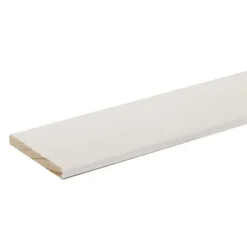 Couvre joint rabotée lisse blanc 250 x 37,5 cm-