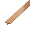Couvre-joint profilé décoratif Ts en inox rectifié Cuivre satiné - 15mm x 2440mm x 0,65 ep.-Ilcom Sale