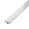 Couvre-joint profilé décoratif Ts en inox rectifié Argent satiné - 15mm x 2440mm x 0,65 ep.-Ilcom New