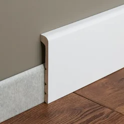 GoodHome Couvre-plinthe MDF Blanc 220 x 13,8 cm Décor 10 (vendue à la pièce)