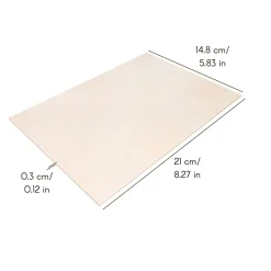 Creative Deco 3 x A5 Contreplaqué 148 x 210 x 3mm (+/-0,5mm) - Bois Brut Bouleau - Panneau Découpe Laser - Pyrogravure Gravure