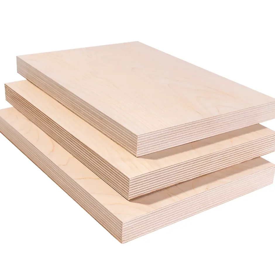 3 x A4 Contreplaqué 300 x 210 x 24mm (+/- 0,5mm) - Bouleau Brut - Panneau Découpe Laser - Gravure, Cricut, Maquette-Creative Deco Clearance