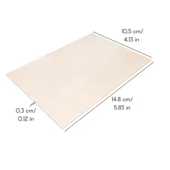 10 x A6 Contreplaqué 148 x 105 x 3mm (+/-0,5mm) - Bois Brut Bouleau - Panneau Découpe Laser - Pyrogravure Gravure-Creative Deco Hot