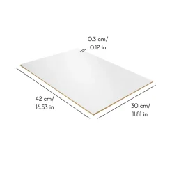Creative Deco 10 x A3 Panneau MDF Blanc Double Face 420 x 300 x 3 mm - Feuille Planche Bois Brut - Découpe Laser, Pyrogravure