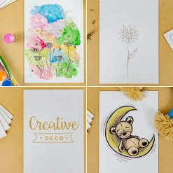 10 x A3 Panneau MDF Blanc 420 x 300 x 3 mm - Planche Bois Brut - Bricolage, Découpe Laser, Gravure, Pyrogravure-Creative Deco