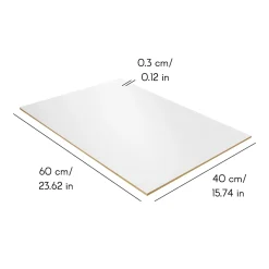 Creative Deco 10 x Panneau MDF Blanc 600 x 400 x 3 mm - Planche Bois Brut - Idéal Bricolage, Découpe Laser, Gravure, Pyrogravure