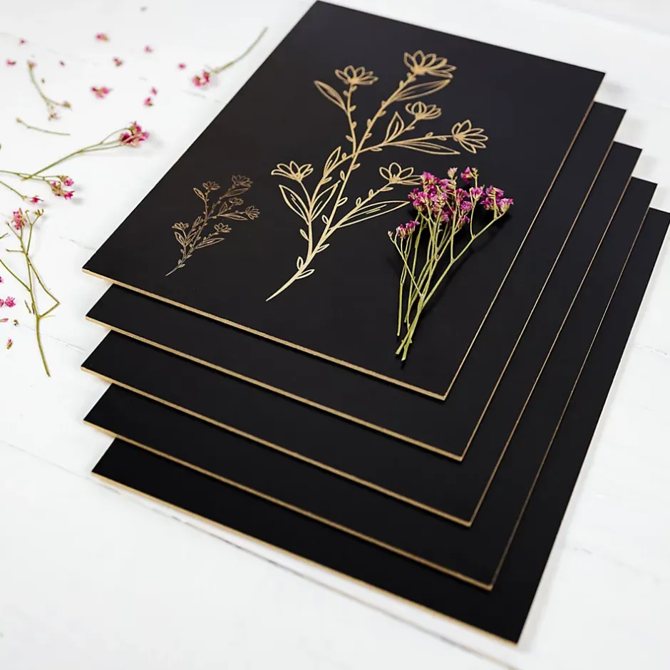 10 x Panneau MDF Noir 600 x 400 x 3 mm - Planche Bois Brut - Idéal Bricolage, Découpe Laser, Gravure, Pyrogravure-Creative Deco Clearance