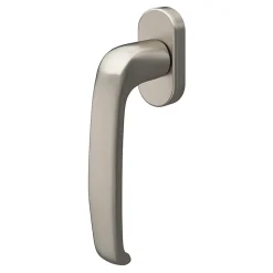 GoodHome Crémone de fenêtre Govlin aluminium gris chromé L.13cm