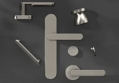 Crémone de fenêtre Minzh aluminium gris chromé L.12cm-GoodHome Hot