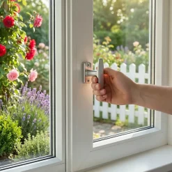 Crémone fenêtre baton Leria aluminium argent-Colours Clearance