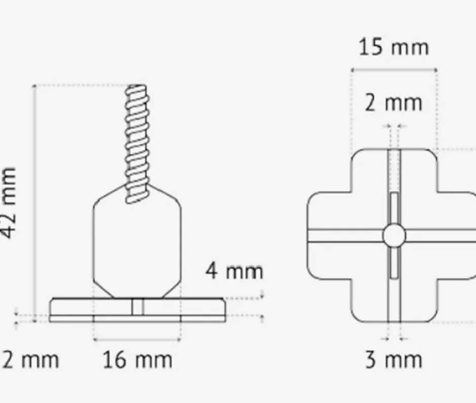 Croisillons autonivelants à vis en + - croisillons autonivelants à vis en + en 2 mm - Seau de 1000 croisillons-Pavilift Online