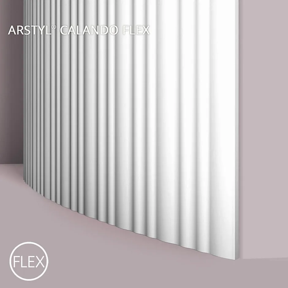 3d panneau mural NMC ARSTYL CALANDO FLEX Noel Marquet flexible Lambris mural Panneau acoustique Moulure flexible 2 m-Noel & Marquet Outlet