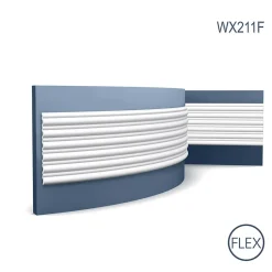 Orac Decor 3d panneau mural WX211F flexible Lambris mural Panneau acoustique Moulure flexible 2 m