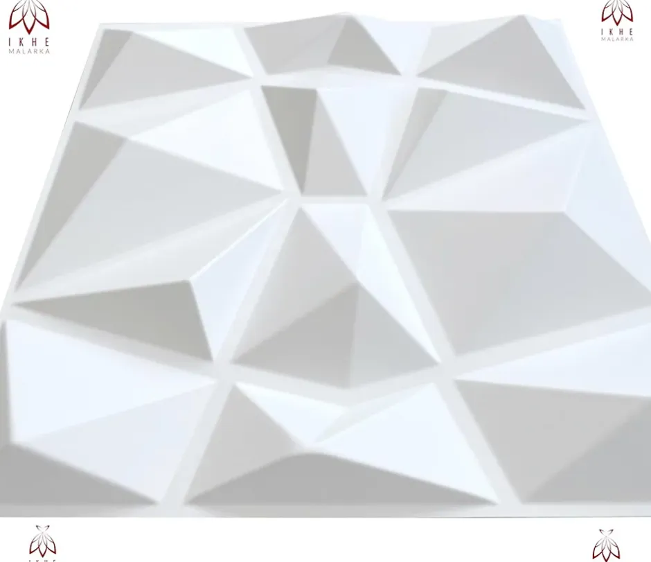 3D PVC panneaux muraux decor gaming chambre mur plafond effet 3D diamant blanc plaques PVC decoration 30x30cm 0.09m²-Ikhemalarka Hot