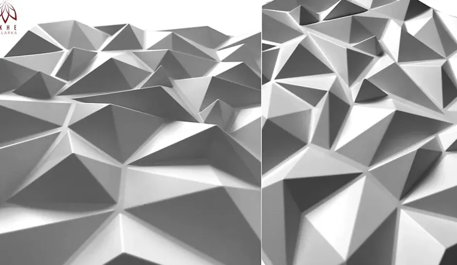 3D PVC panneaux muraux decor gaming chambre mur plafond effet 3D mirror blanc plaques PVC decoration 0.25m²-Ikhemalarka Clearance