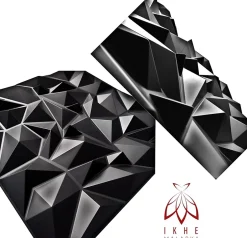 3D PVC panneaux muraux decor gaming chambre mur plafond effet 3D mirror noir plaques PVC decoration 0.25m²-Ikhemalarka Hot