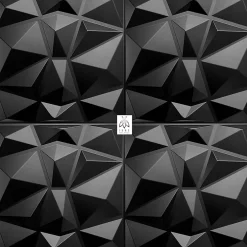 3D PVC panneaux muraux decor gaming chambre mur plafond effet 3D diamant noir plaques PVC decoration 0.25m²-Ikhemalarka