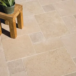 Ro'Ma Nature Dallage Pierre d'Egypte Beige Opus 4 x1,5 cm - Intérieur et Extérieur (lot de 1,44 m² soit 2 paquets) -