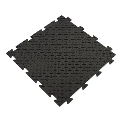 Artplast Dalle clipsable en PVC Motif "grain de riz" - Noir 50 x 50 cm