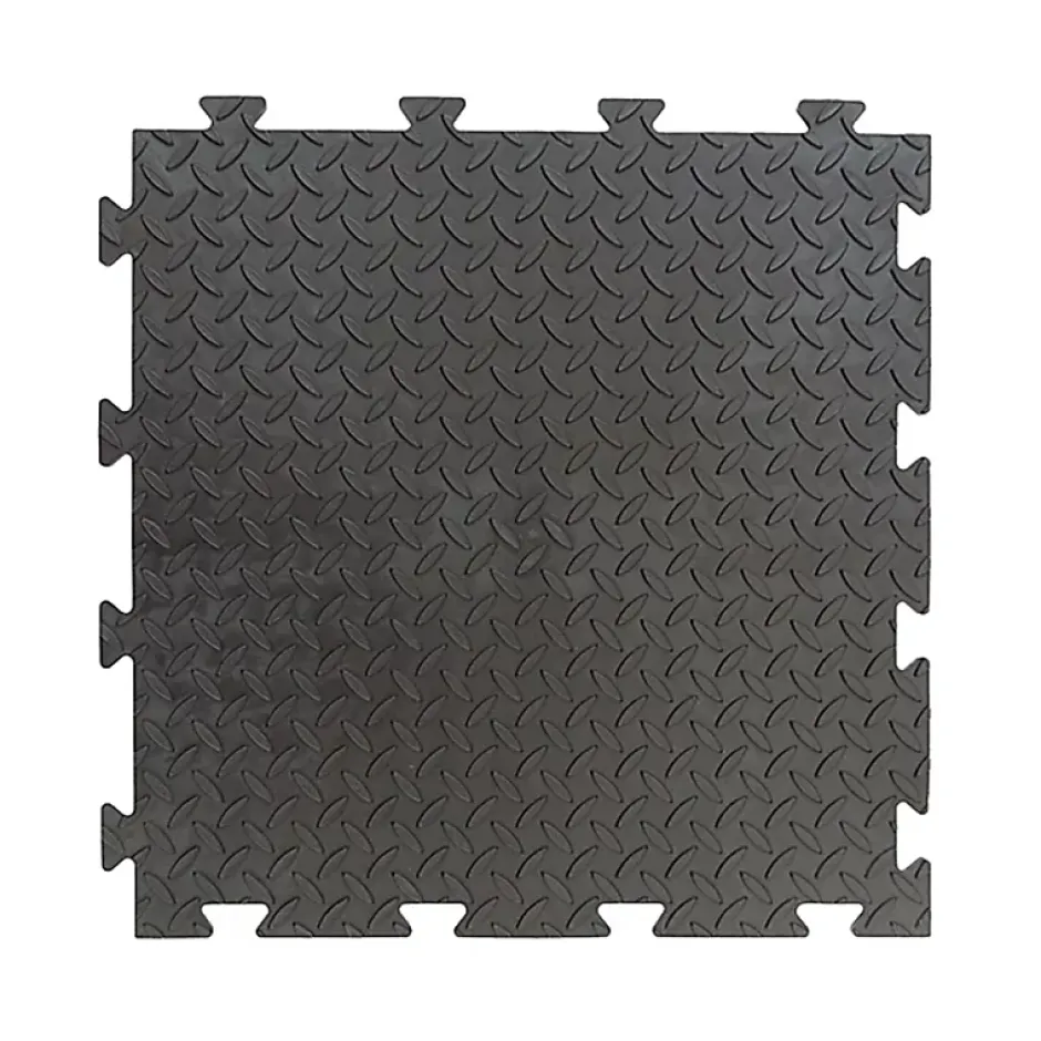 Artplast Dalle clipsable en PVC Motif "grain de riz" - Noir 50 x 50 cm