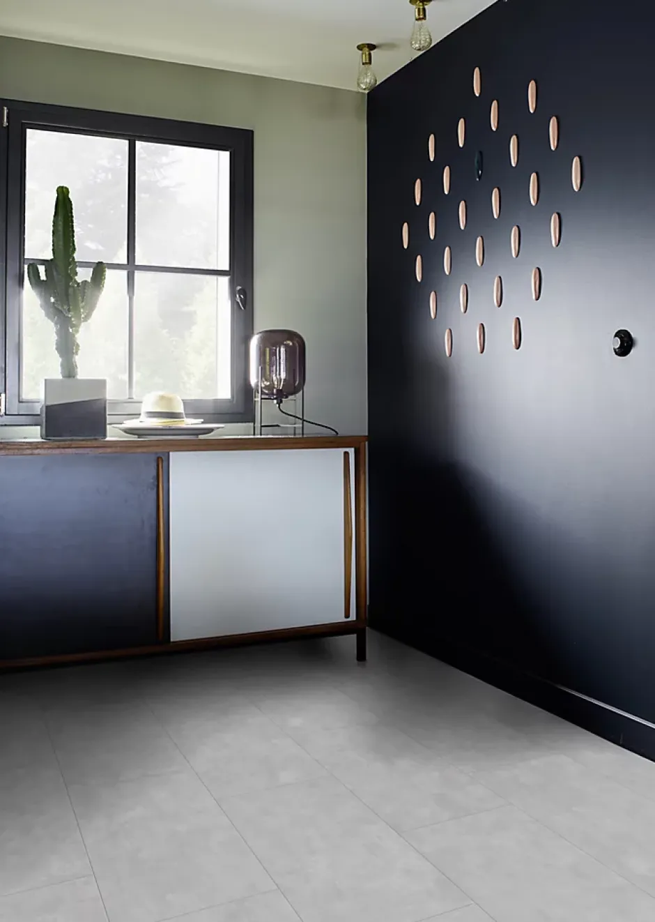 Dalle PVC à clipser Senso Clic 3 béton gris 38,9 x 72,9 cm,-Gerflor Hot