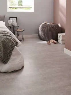 Dalle PVC adhésive PopRock Béton gris clair 30 x 60 cm (vendue au carton)-GoodHome