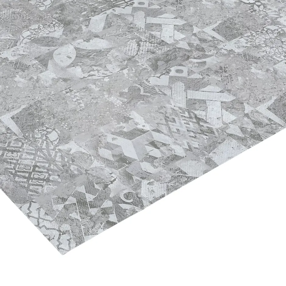 GoodHome Dalle PVC adhésive Ragga décor carreaux de ciment 30,5 x 30,5 cm