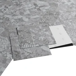 GoodHome Dalle PVC adhésive Ragga décor carreaux de ciment 30,5 x 30,5 cm