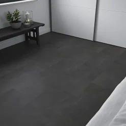 GoodHome Dalle PVC clipsable Baila décor ardoise noire L.61 x l.30,5cm