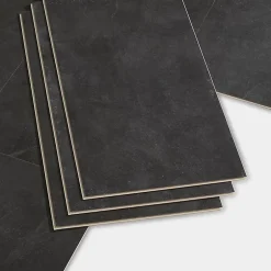 GoodHome Dalle PVC clipsable Baila décor ardoise noire L.61 x l.30,5cm