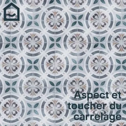 GoodHome Dalle PVC clipsable Mambo 63x32 cm décor carreaux ciment multico (vendue au carton)