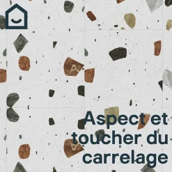 Dalle PVC clipsable Mambo 82x42 cm terrazzo (vendue au carton)-GoodHome Discount