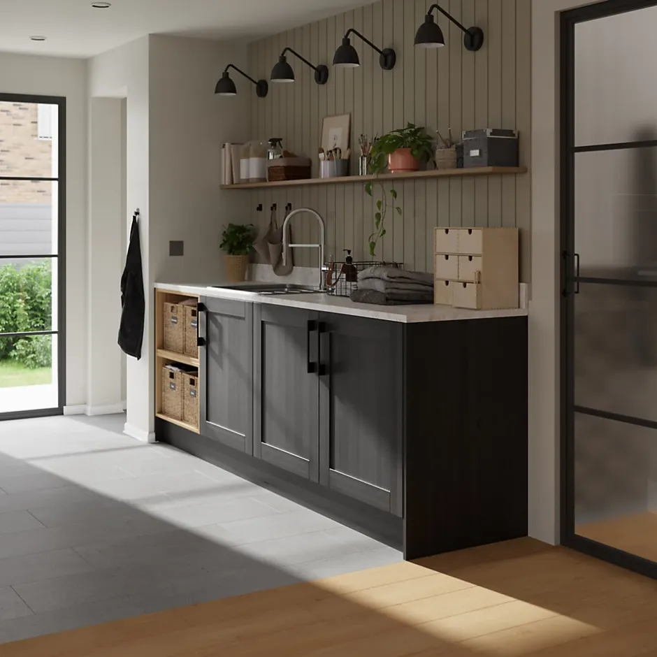 Dalle PVC clipsable Mambo L.61 x l. 30.5cm décor pierre grise (vendue au carton)-GoodHome Discount