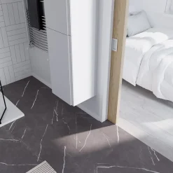 GoodHome Dalle PVC clipsable Mambo 82x42 cm marbre gris (vendue au carton)