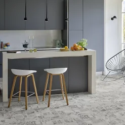 Tarkett Dalle PVC clipsable rigide Ultime Plus - Carreaux de ciment gris - Finition extra mate - Paquet de 2,253 m²